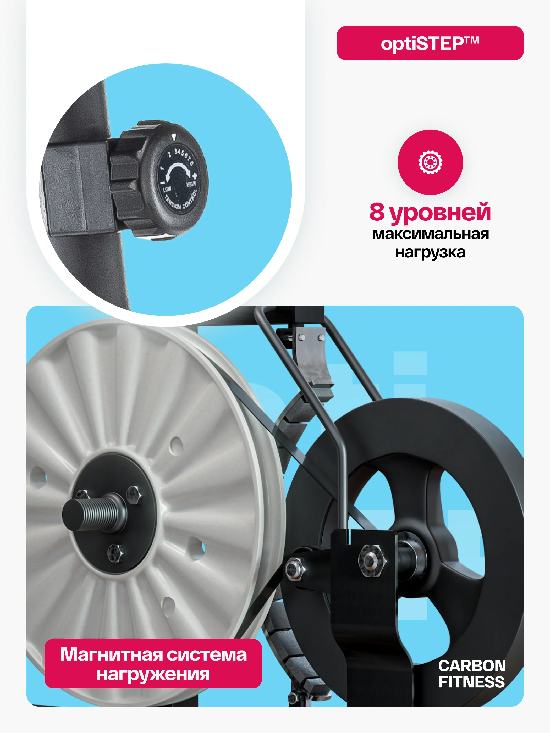Заказать велотренажер домашний carbon fitness u70 в Москве Изображение №4 Велотренажер домашний CARBON FITNESS U70 с гарантией Изображение №4