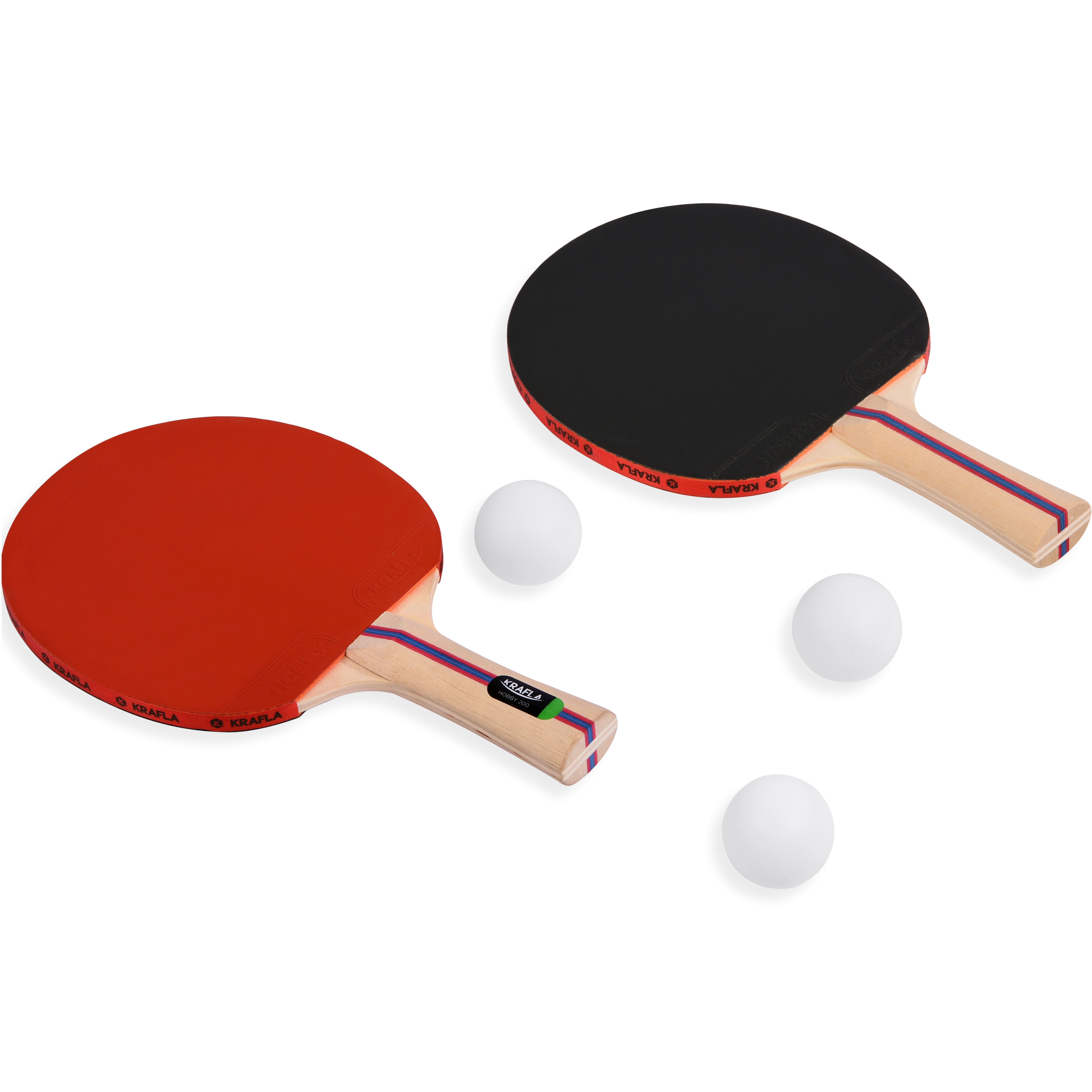 KRAFLA S-H200 Набор для настольного тенниса (ракетки 2шт., мяч 3шт.) с гарантией