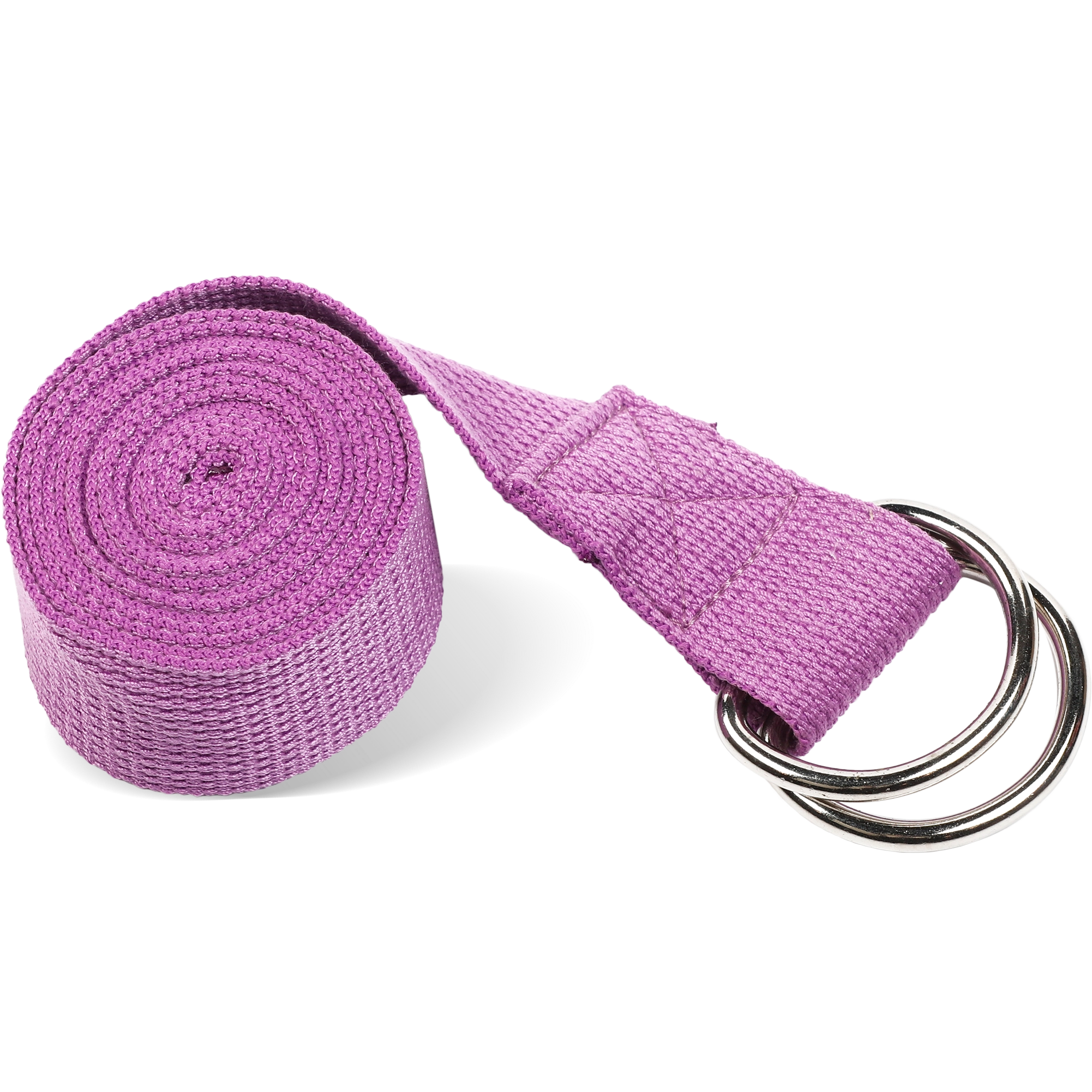 Ремень для йоги с металлическим карабином PRCTZ YOGA STRAP, фиолет. с гарантией